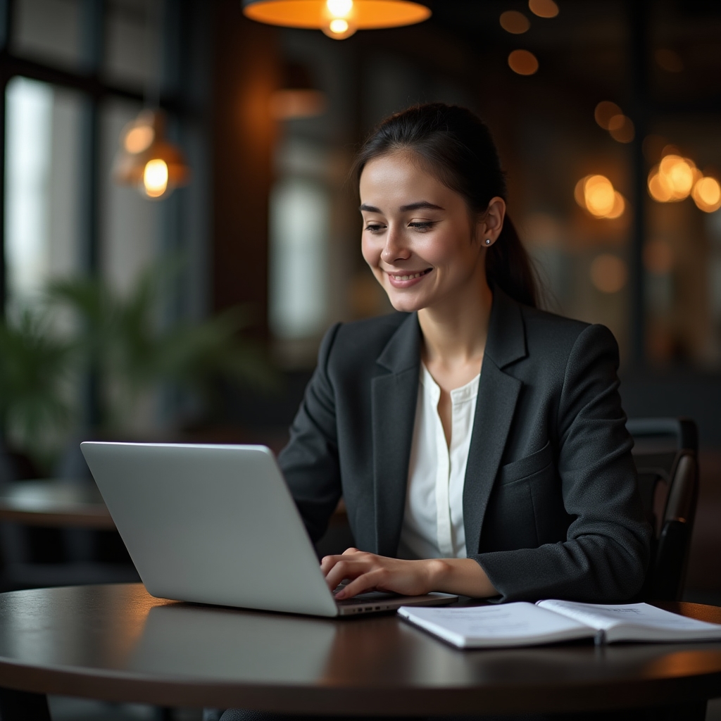 Молодой специалист изучает финансовое планирование за ноутбуком